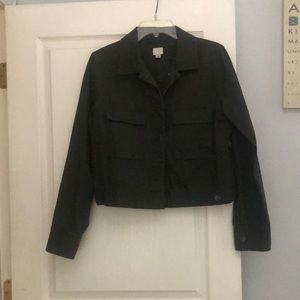 A New Day Army Green Cropped Jacket